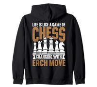 La Vida es como un Juego de ajedrez - Vintage Chess Lover Sudadera con Capucha