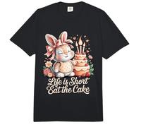La Vida es Corta, cómete el Pastel, Lindo Conejito de cumpleaños Comfort Colors Adult Heavyweight T-Shirt