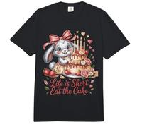 La Vida es Corta, cómete el Pastel, Lindo Conejito de cumpleaños Comfort Colors Adult Heavyweight T-Shirt