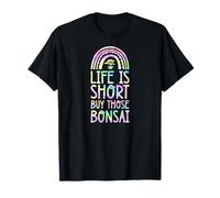 La vida es corta, compra esos bonsái bohemio arcoíris boho bonsái Camiseta