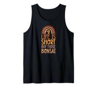 La vida es corta, compra esos bonsái bohemio arcoíris boho bonsái Camiseta sin Mangas