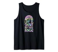 La vida es corta, compra esos bonsái bohemio arcoíris boho bonsái Camiseta sin Mangas