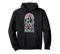 La vida es corta, compra esos bonsái bohemio arcoíris boho bonsái Sudadera con Capucha