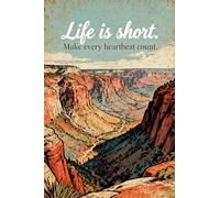 La Vida Es Corta. Haz Que Cada Latido Cuente. Cartel De Metal Vintage Letrero De Lata Resistente Y Duradera Letreros De Estaño para Clube Granja Cafetería 20X30Cm