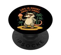 La vida es corta, hazlo dulce helado de zarigüeya fresca PopSockets PopGrip Adhesivo