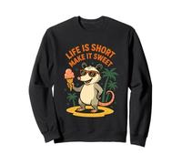 La vida es corta, hazlo dulce helado de zarigüeya fresca Sudadera