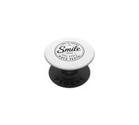 La Vida es Corta Sonrisa Mientras todavía Tienes Dientes Insignia Retro PopSockets PopGrip Adhesivo