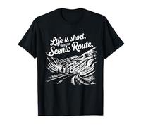 La vida es corta, toma la ruta escénica - Camper Art Design Camiseta