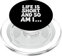 La Vida es Corta y yo Soy una Cita humorística PopSockets PopGrip para MagSafe