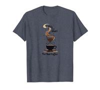 La Vida es Demasiado Corta para el Mal café - Arte Amante del café Camiseta, Hombre, Azul Jaspeado, 6XL