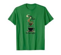 La Vida es Demasiado Corta para el Mal café - Arte Amante del café Camiseta, Hombre, Verde Kelly, L