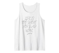 La Vida es Demasiado Corta para la Mala degustación de vinos Bebedor Amante de Beber Camiseta sin Mangas