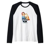 La vida es demasiado corta para planchar a Rossie the Riveter Femnismo Fuerte Camiseta Manga Raglan