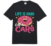 La Vida es difícil Comer un carbohidrato Mantenerse en Forma Alimentos saludables Dietista Comfort Colors Adult Heavyweight T-Shirt