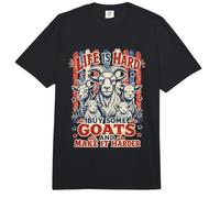La Vida es difícil Comprar Cabras y Hacerlo más difícil Dueño de Cabra Divertido Comfort Colors Adult Heavyweight T-Shirt