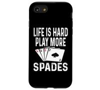 La Vida es difícil Jugar Más Juegos de Cartas de Espadas Jugador Ganador Carcasa para iPhone SE (2020) / 7/8