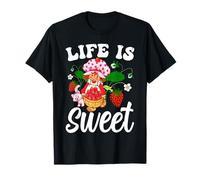 La vida es dulce fresa vintage Camiseta