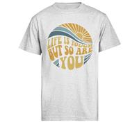 La Vida Es Dura, Pero Tú También Lo Eres À Manches Courtes Pour Hommes Gris Grey Men tee Short Sleeve T-Shirt