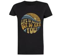 La Vida Es Dura, Pero Tú También Lo Eres Blanca De Manga Corta para Mujer White Women tee Short Sleeve T-Shirt