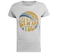 La Vida Es Dura, Pero Tú También Lo Eres Camiseta De Manga Corta De Mujer Gris Grey Women tee Short Sleeve T-Shirt