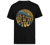 La Vida Es Dura, Pero Tú También Lo Eres Camiseta Negra de Manga Corta para Hombre Black Men tee Short Sleeve T-Shirt