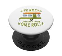 La vida es genial cuando tu casa rueda autocaravana de aventuras al aire libre PopSockets PopGrip Adhesivo