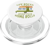 La vida es genial cuando tu casa rueda autocaravana de aventuras al aire libre PopSockets PopGrip para MagSafe