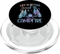 La Vida es Mejor Alrededor de la fogata - Camping Quote Camp PopSockets PopGrip para MagSafe