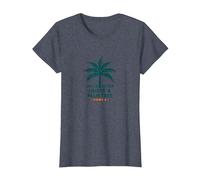 La Vida es Mejor bajo una Palmera - Unidea Camiseta, Mujer, Azul Jaspeado, S