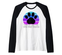 La Vida es Mejor con Amigos Peludos, Amantes de los Perros, Amantes de los Gatos Camiseta Manga Raglan