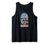 La vida es mejor con Bonsái Bohemio Rainbow Trendy Boho Camiseta sin Mangas