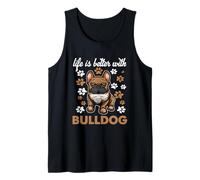 La Vida es Mejor con Bulldog Camiseta sin Mangas