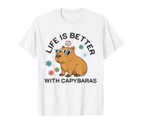 La vida es mejor con capibara divertido capibara chica mujer Camiseta