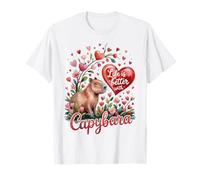La vida es mejor con capibara linda capibara con flores Camiseta