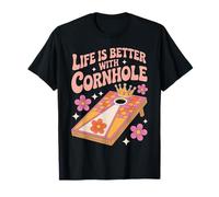 La Vida es Mejor con Cornhole Fun Lovers Camiseta