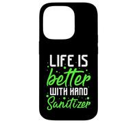 la vida es mejor con desinfectante de manos Diseño Carcasa para iPhone 14 Pro