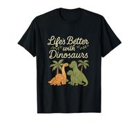 La Vida es Mejor con Dinosaurios Family Dino Graphic Camiseta