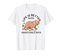 La Vida es Mejor con el Cachorro de Arena Naked Mole Rat Lover Camiseta