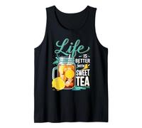 La vida es mejor con el encanto sureño de té dulce Camiseta sin Mangas