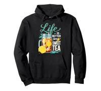 La vida es mejor con el encanto sureño de té dulce Sudadera con Capucha