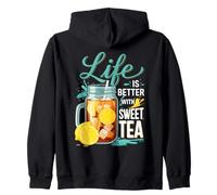 La vida es mejor con el encanto sureño de té dulce Sudadera con Capucha