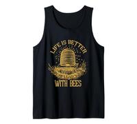 La Vida es Mejor con Las Abejas - Colmena de Abejas, Día de la Tierra, Med Camiseta sin Mangas