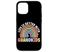La Vida es Mejor con los Nietos Rainbow Grandmother Grandma Carcasa para iPhone 12/12 Pro