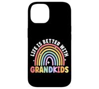 La Vida es Mejor con los Nietos Rainbow Grandmother Grandma Carcasa para iPhone 14