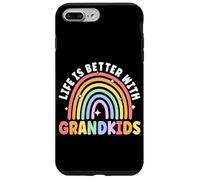 La Vida es Mejor con los Nietos Rainbow Grandmother Grandma Carcasa para iPhone 7 Plus/8 Plus