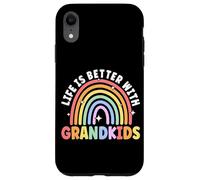 La Vida es Mejor con los Nietos Rainbow Grandmother Grandma Carcasa para iPhone XR