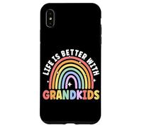 La Vida es Mejor con los Nietos Rainbow Grandmother Grandma Carcasa para iPhone XS MAX