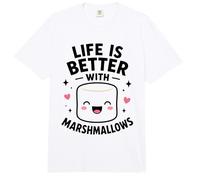 La Vida es Mejor con malvaviscos Adorable Kawaii Comfort Colors Adult Heavyweight T-Shirt