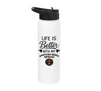 La Vida Es Mejor Con Mi American Water Spaniel American Stainless Steel Insulated Water Bottle