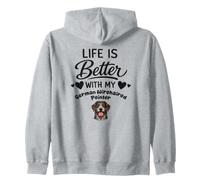 La Vida Es Mejor con Mi Braco alemán de Pelo Duro Sudadera con Capucha